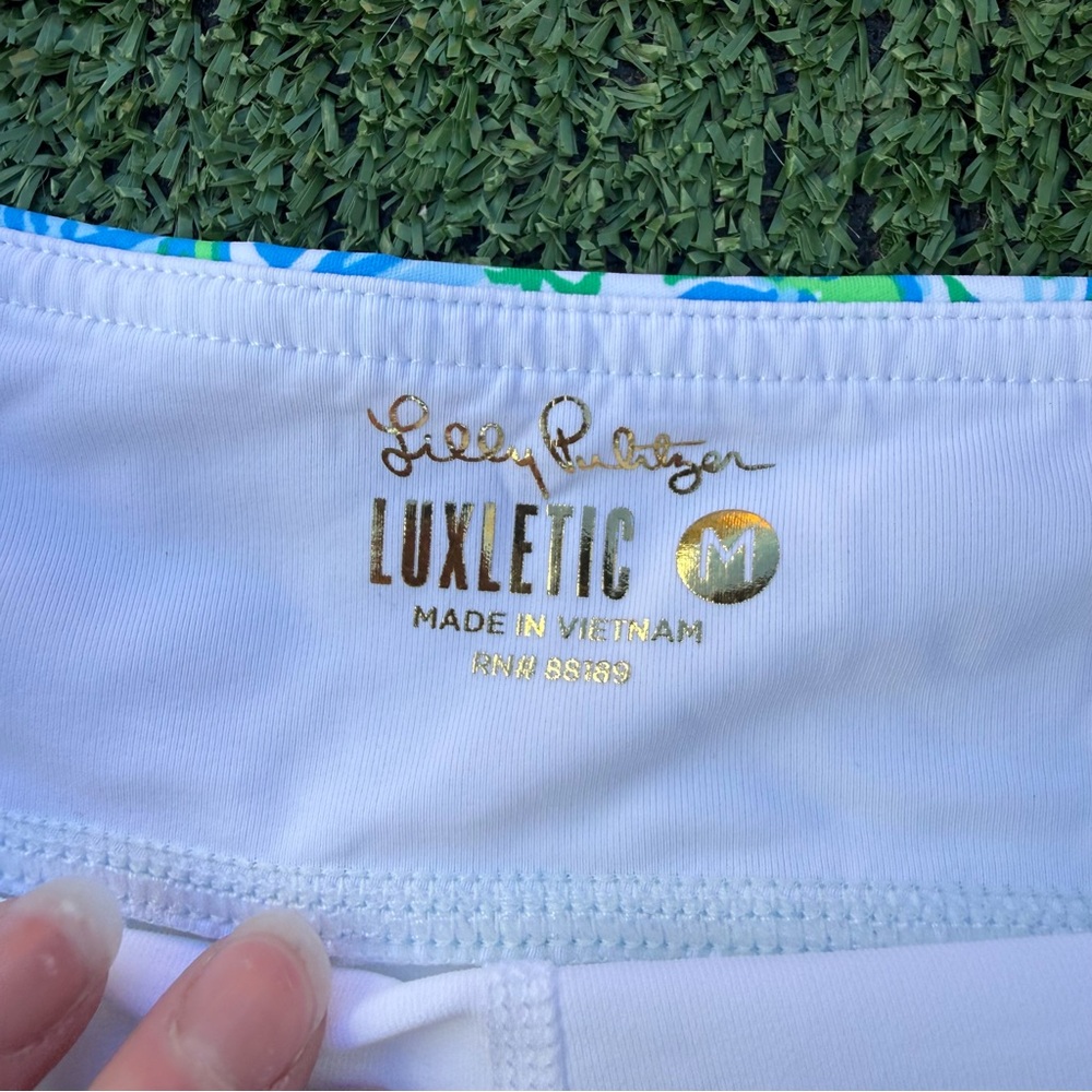 Lilly Pulitzer Luxletic blue/green Aila tennis skort UPF 50+ Size M - Picture 4 of 5